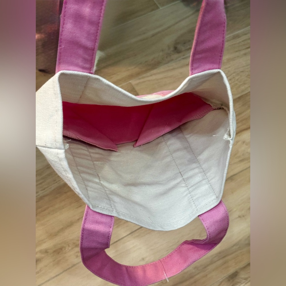 NWT Trader Joe's Pink Pastel Canvas Tote Bag Spring 2026 - Picture 5 of 5